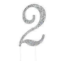 BLING PICK - SILVER NUMBER TWO - 4 1/2" / 12 CM 