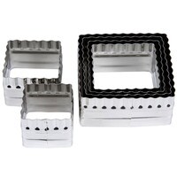 ATECO S/S DOUBLE-SIDED SQUARE CUTTER SET - 6 PC