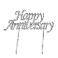 SILVER HAPPY ANNIVERSARY BLING PICK 5"
