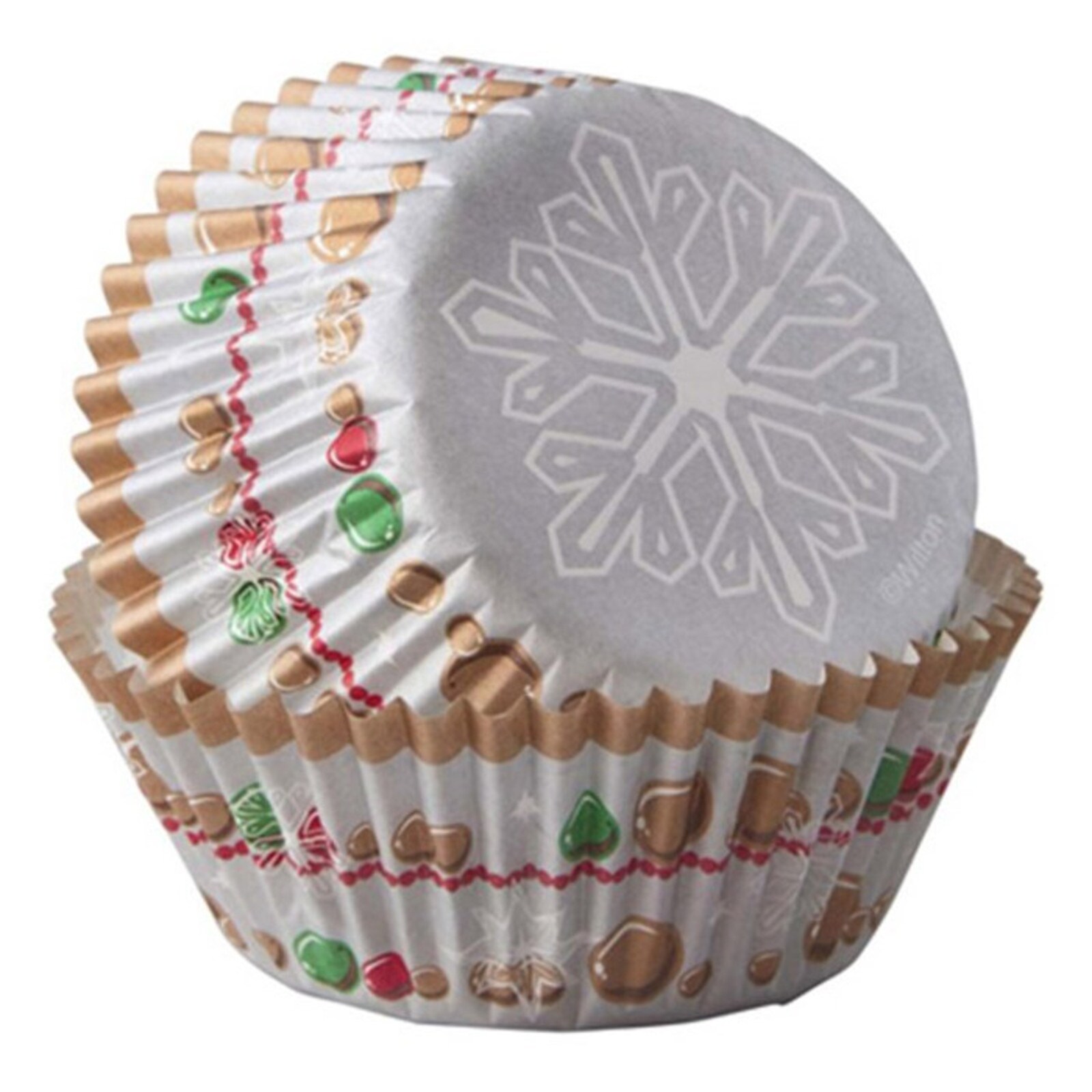 WILTON SNOWFLAKE STD BAKING CUPS - 75 PC
