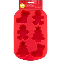 WILTON MINI TREE, BOY, STOCKING SILICONE MOLD (6)