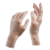 CLEAR VINYL GLOVES - 100 PER BOX