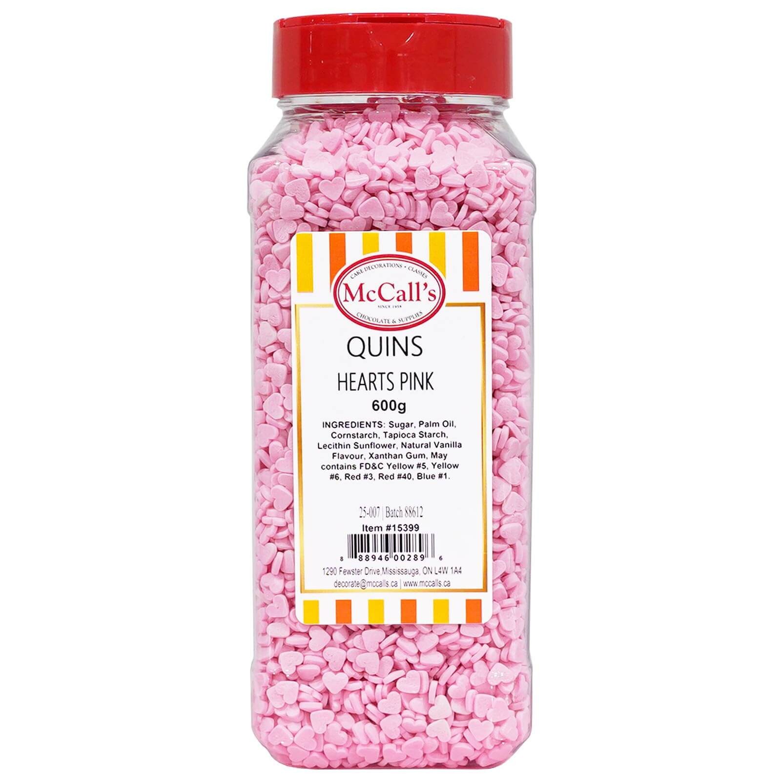 QUINS - PINK HEARTS 600 G