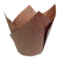 BAKING CUP TULIP TALL BROWN STANDARD STD