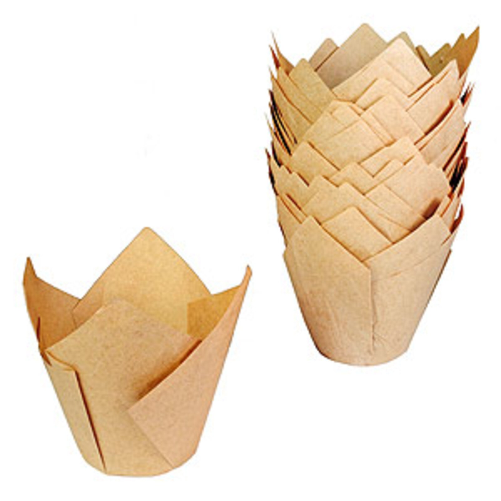 BAKING CUP TULIP TALL NATURAL STANDARD STD
