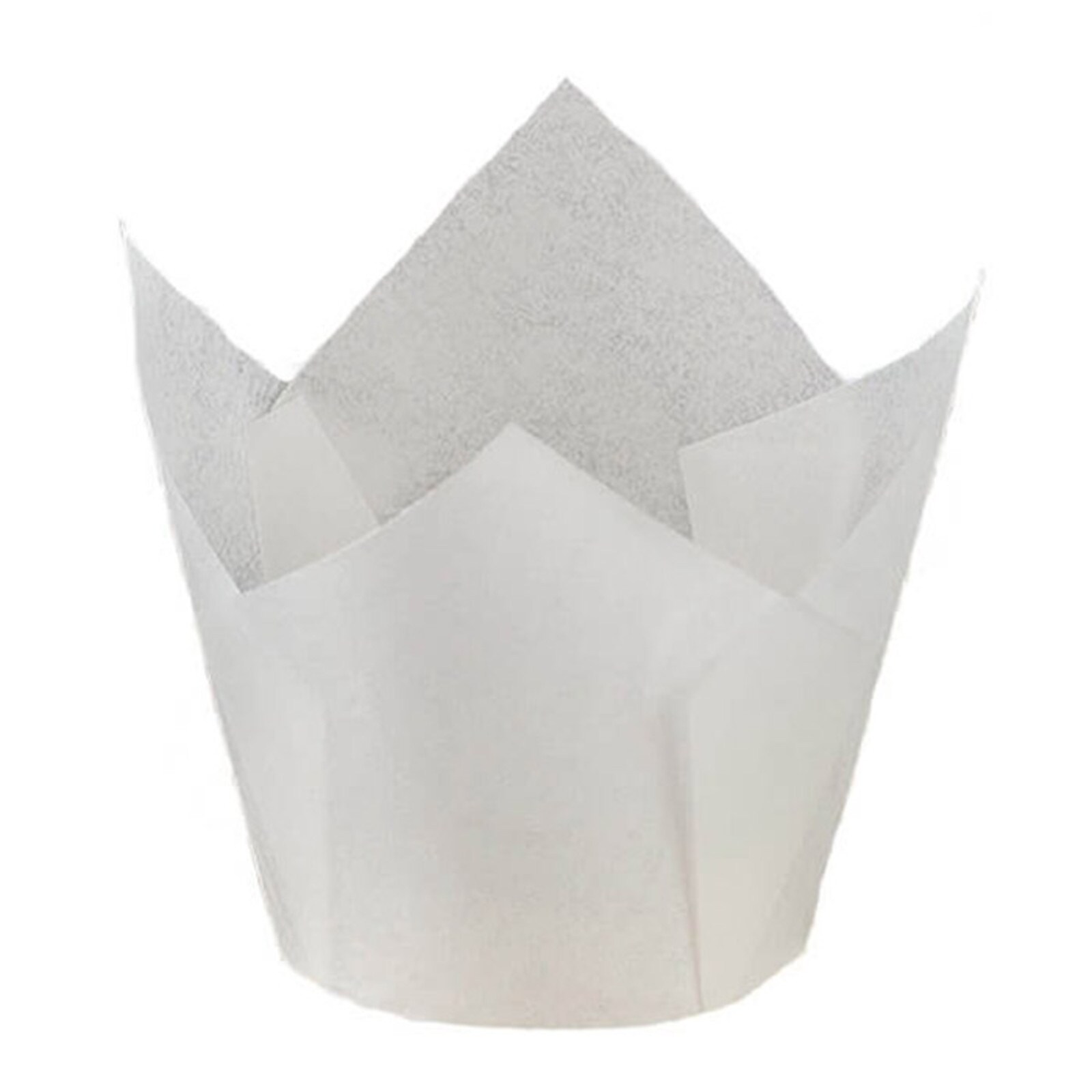 WHITE STANDARD TULIP BAKING CUPS
