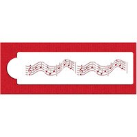 MUSICAL NOTES BORDER STENCIL 