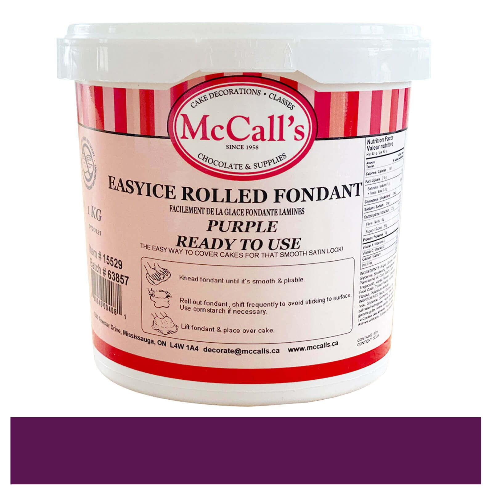 EASYICE PURPLE ROLLED FONDANT - 1 KG