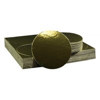 DESSERT BOARD - ROUND GOLD PLAIN EDGE 3.5"