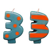 CRAZY NUMERAL CANDLE #3 - 3"
