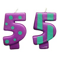 CRAZY NUMERAL CANDLE #5 - 3"