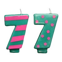 CRAZY NUMERAL CANDLE #7 - 3"