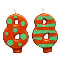 CRAZY NUMERAL CANDLE #8 - 3"