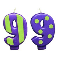 CRAZY NUMERAL CANDLE #9 - 3"