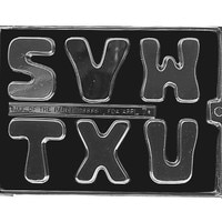 MOLD - ALPHABET LETTERS S-T-U-V-W-X  2 3/4" (6)