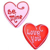 FANCY HEART COOKIES 3" - 12 PER BOX