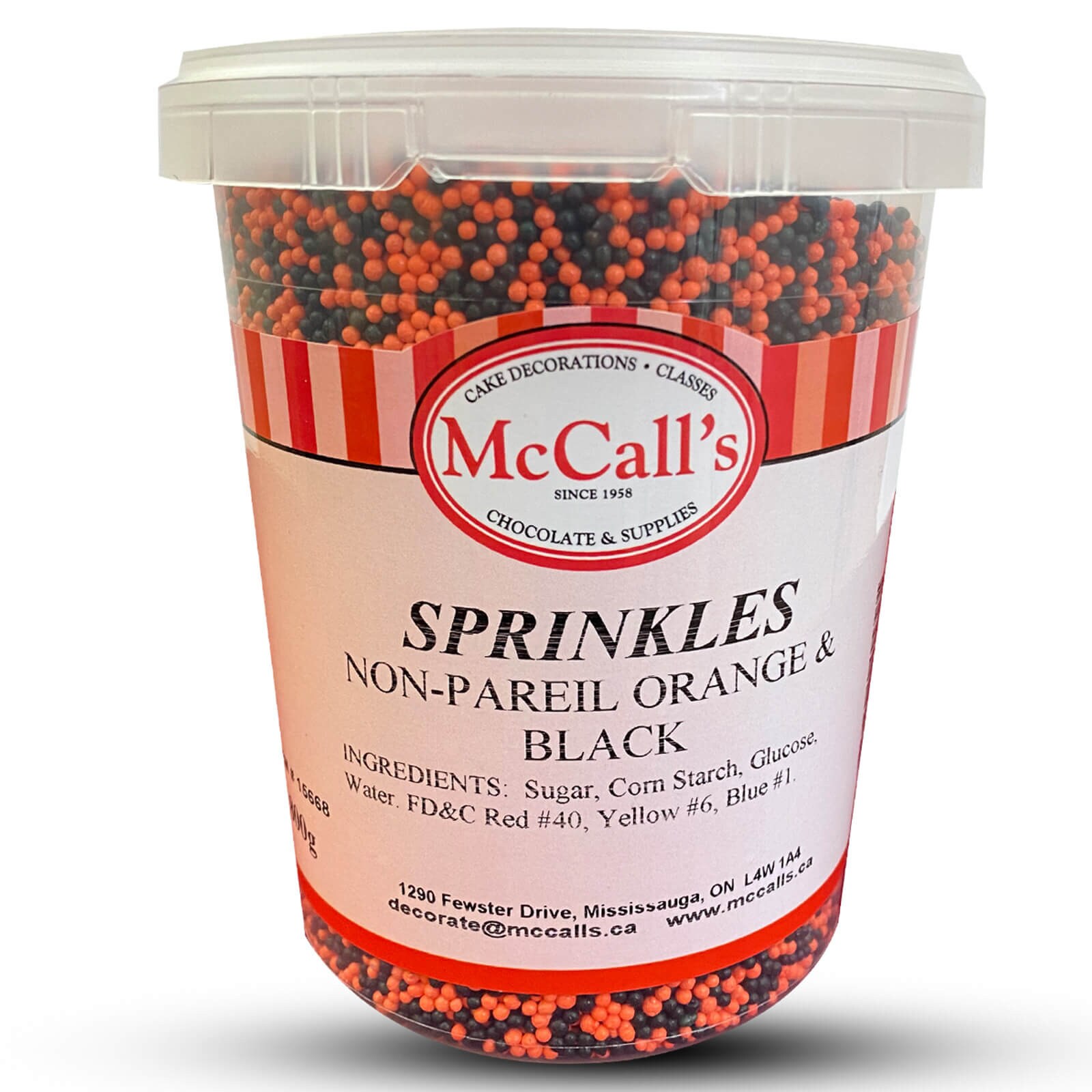 SPRINKLES - NON-PAREIL ORANGE & BLACK MIX 800 G