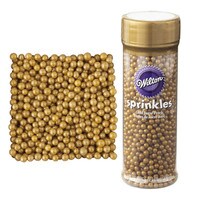 WILTON GOLD SUGAR PEARL DRAGEE 4 MM - 136 G