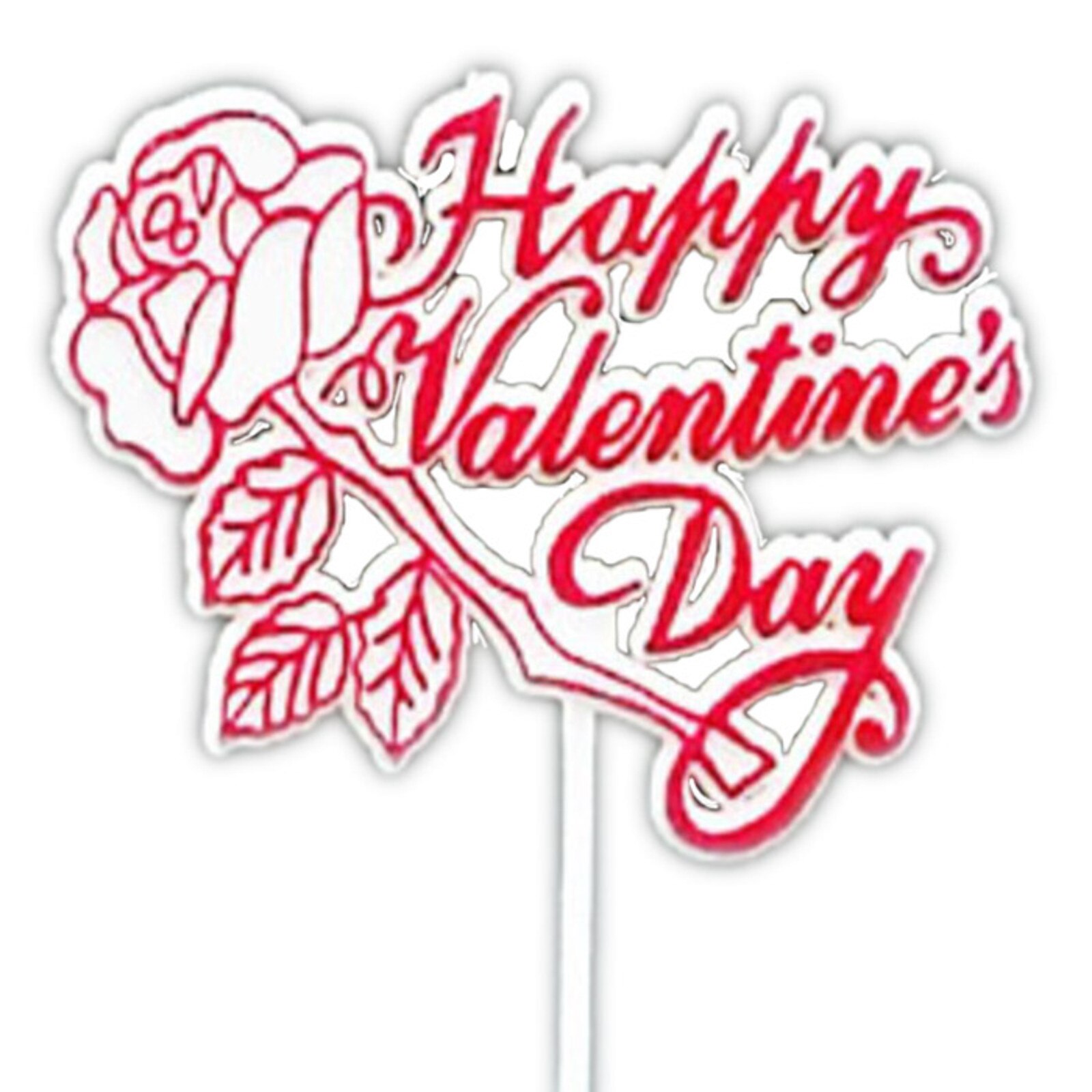 HAPPY VALENTINE"S DAY WITH ROSE PICK 11.5"