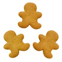 UNDECORATED GINGERBREAD BOY COOKIES 4" - 3 PC