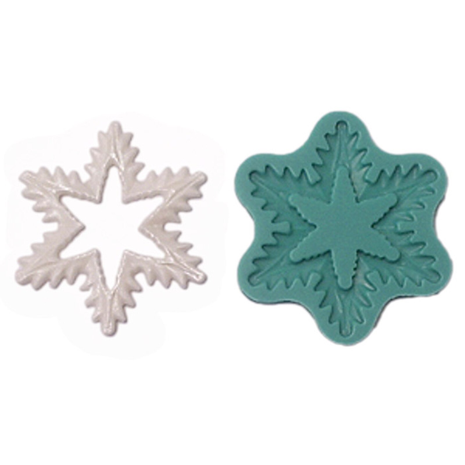 SILICONE MOLD - ROUNDED SNOWFLAKE 3 1/4"
