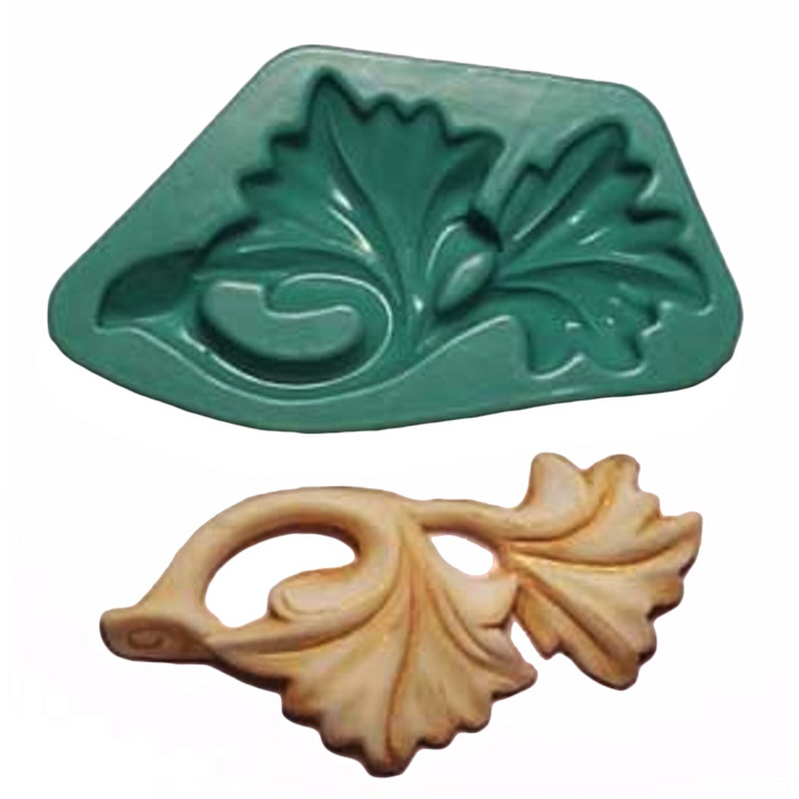 SILICONE MOLD - INE LEAVES DRAPING RIGHT 