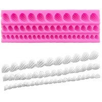 SILICONE MOLD - 3 SIZES PIPED BORDER  - 150 mm, 6" 