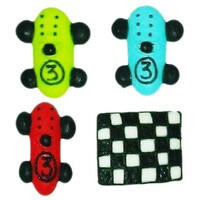ASSORTED RACE CAR ROYAL ICING DECORATIONS