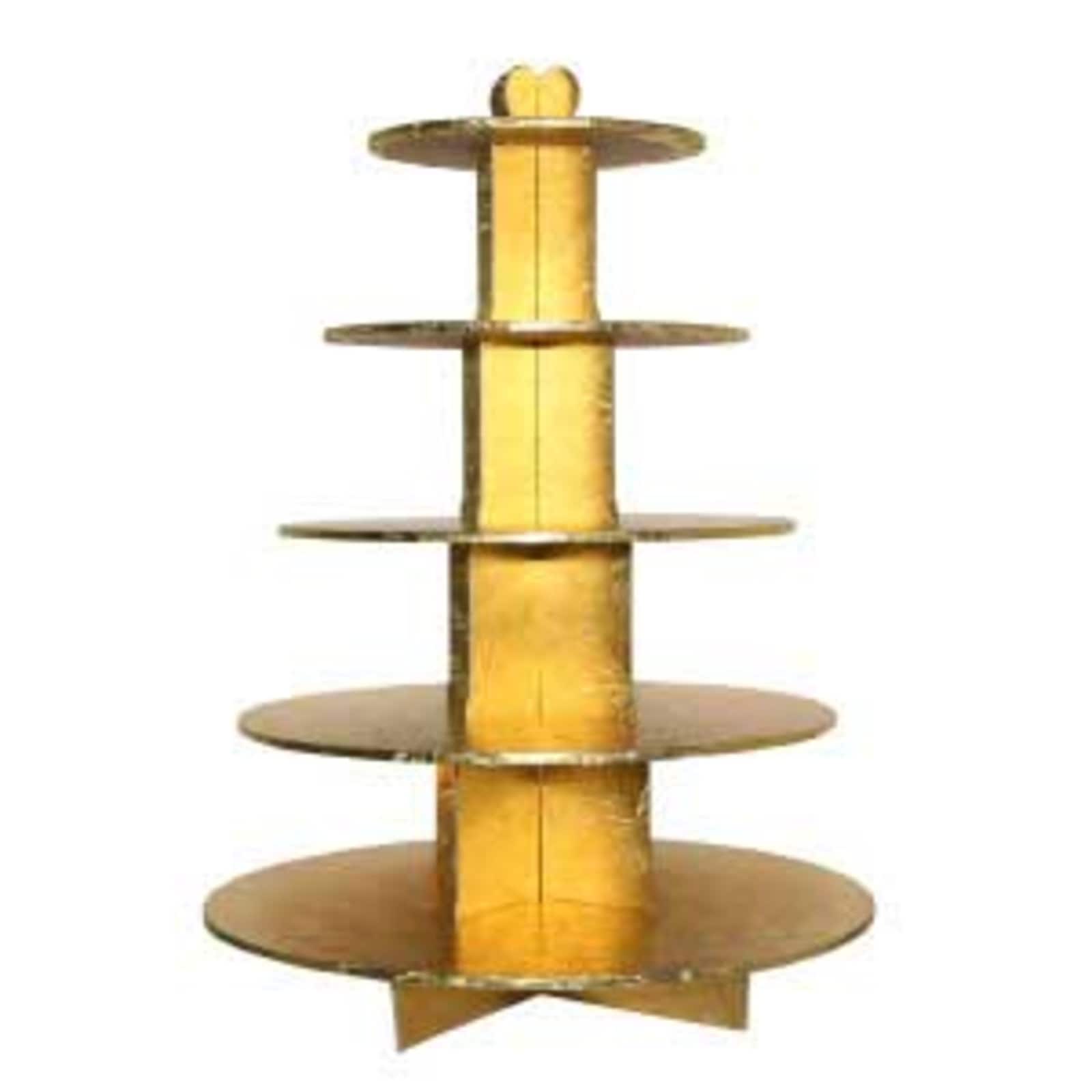 GOLD FOIL 5-TIER CUPCAKE OR CAKE  STAND