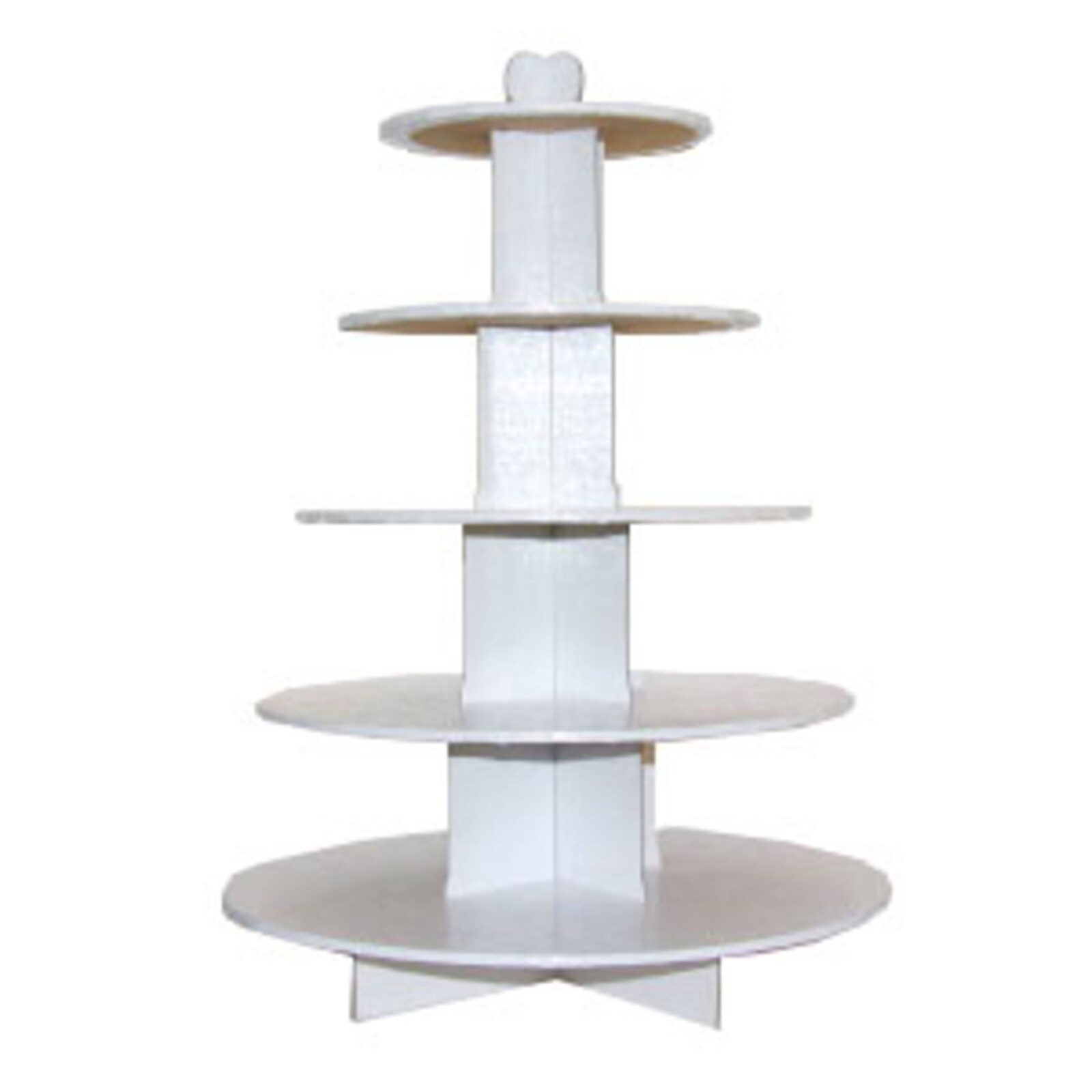 WHITE FOIL 5-TIER CUPCAKE OR CAKE  STAND