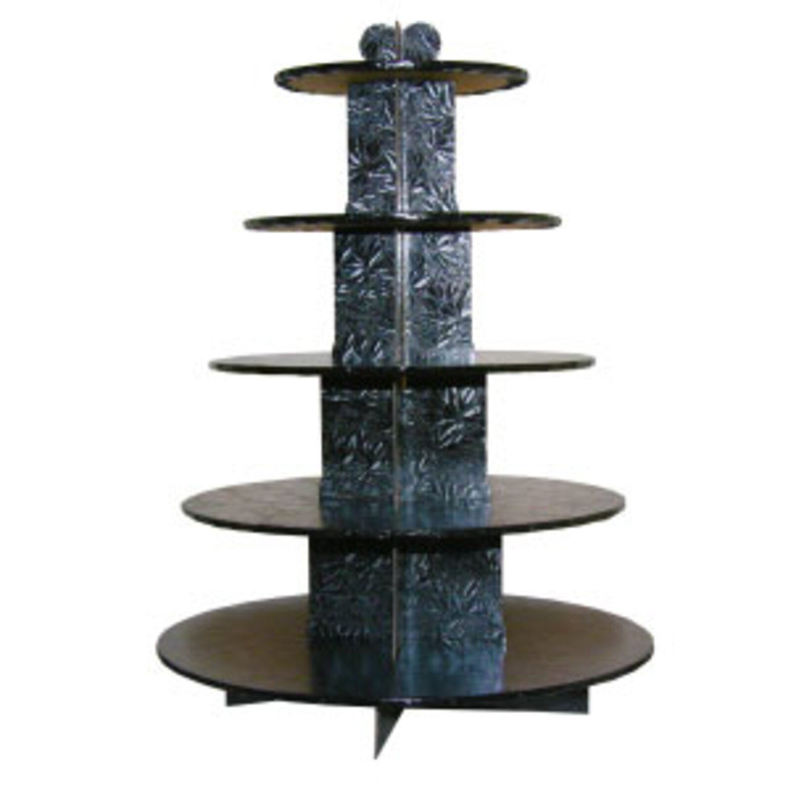 BLACK FOIL 5-TIER CUPCAKE OR CAKE  STAND