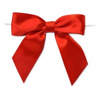RED BOW 3" WITH TWIST TIE