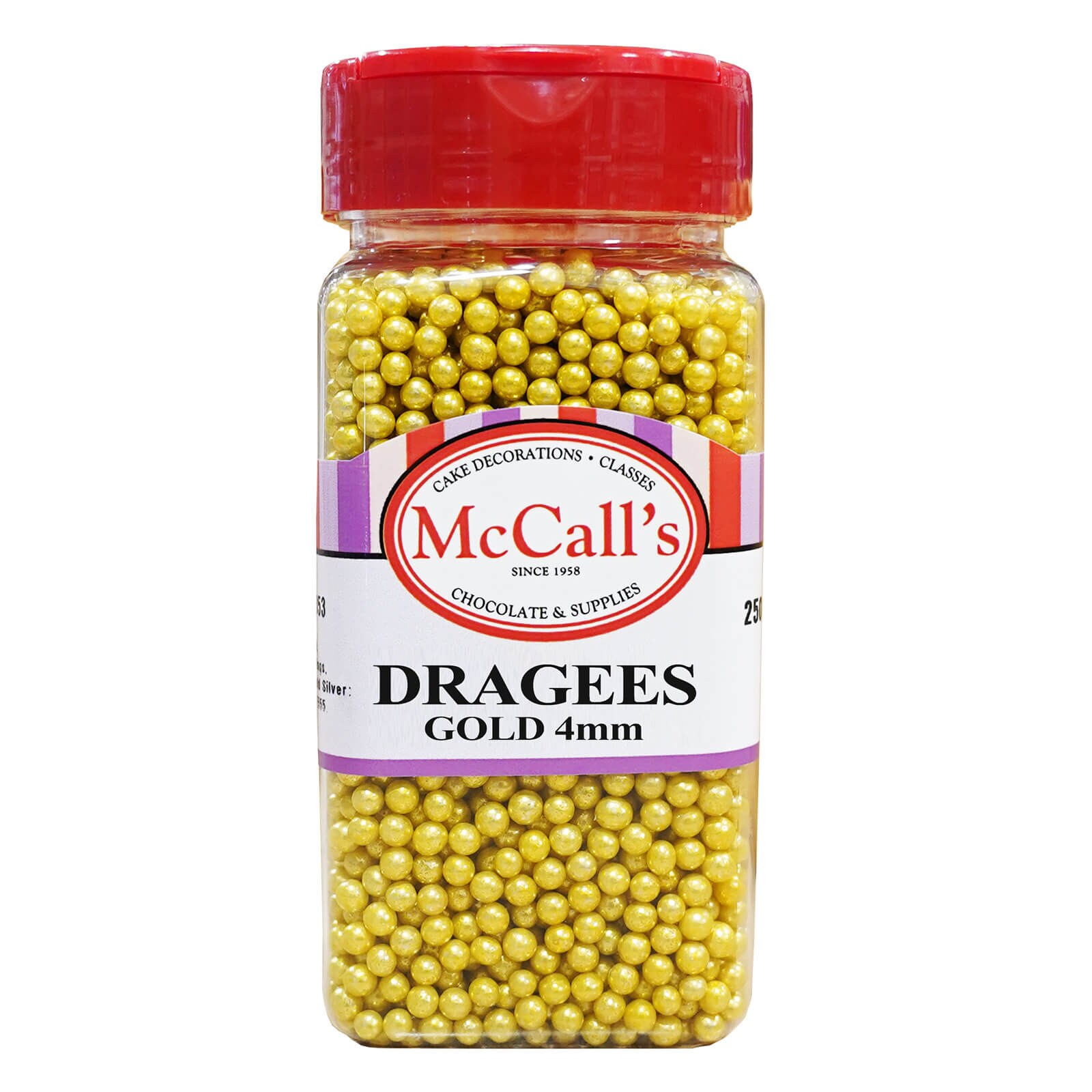 GOLD DRAGEES SMALL 4 MM 250 G