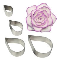 PME ROSE PETAL CUTTERS -  SET OF 4