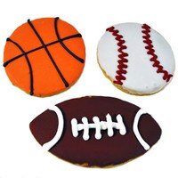 ASSSORTED SPORTS COOKIES - 3" - 24 PER BOX