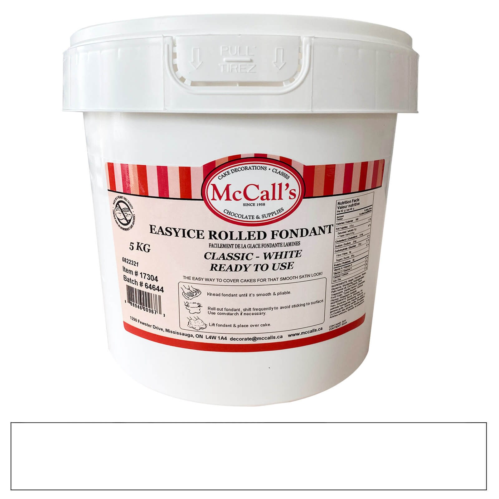 EASYICE WHITE ROLLED FONDANT - 5 KG