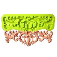 SILICONE MOLD LOTUS SWIRL FLOURISH PLAQUE
