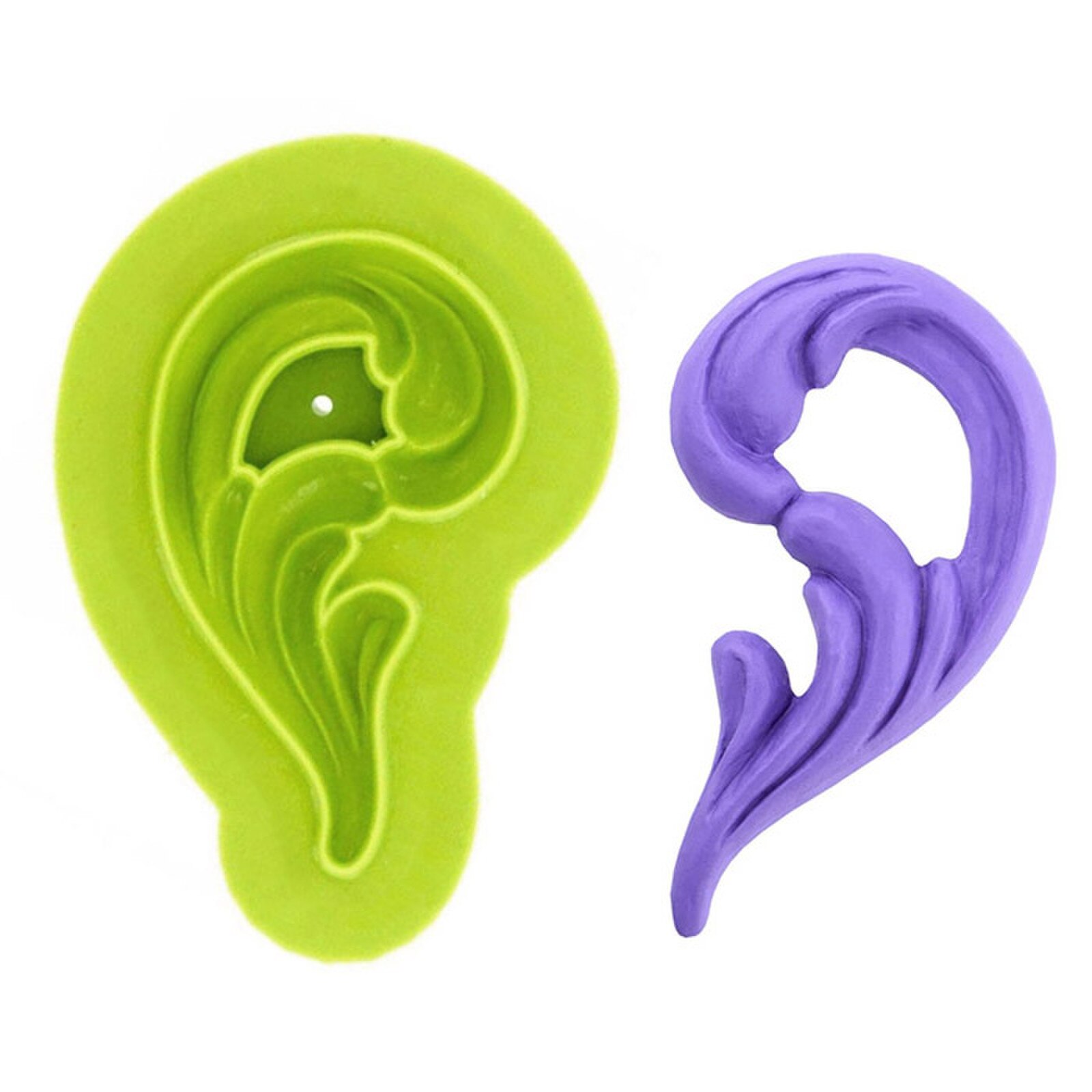 SILICONE MOLD - RIGHT FLOURISH 2 3/8" 