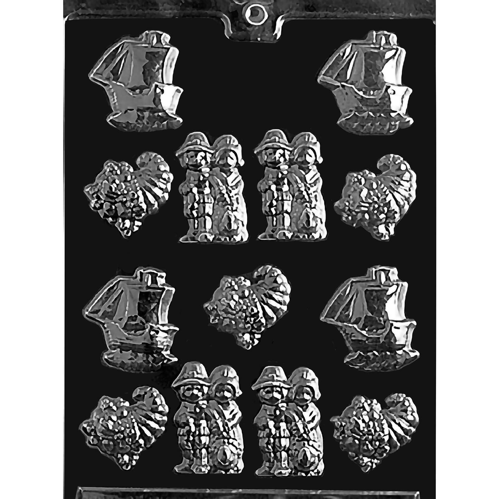 MOLD - THANKGIVING DESIGNS (BITE SIZE) 2 1/8 X 1 1/8" (13)