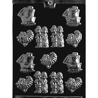 MOLD - THANKGIVING DESIGNS (BITE SIZE) 2 1/8 X 1 1/8" (13)
