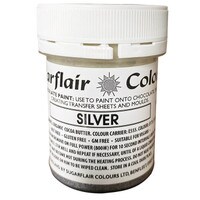 EDIBLE CHOCOLATE PAINT - SILVER 35 G
