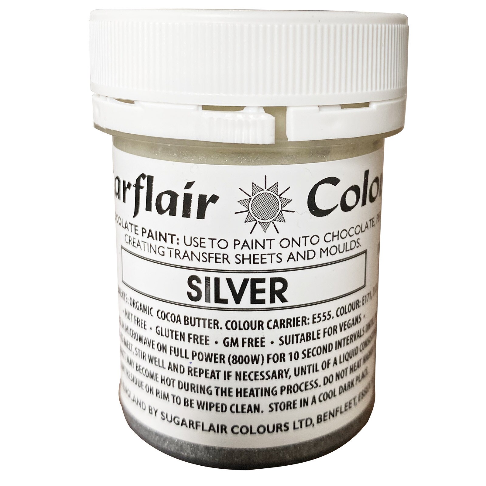 EDIBLE CHOCOLATE PAINT - SILVER 35 G