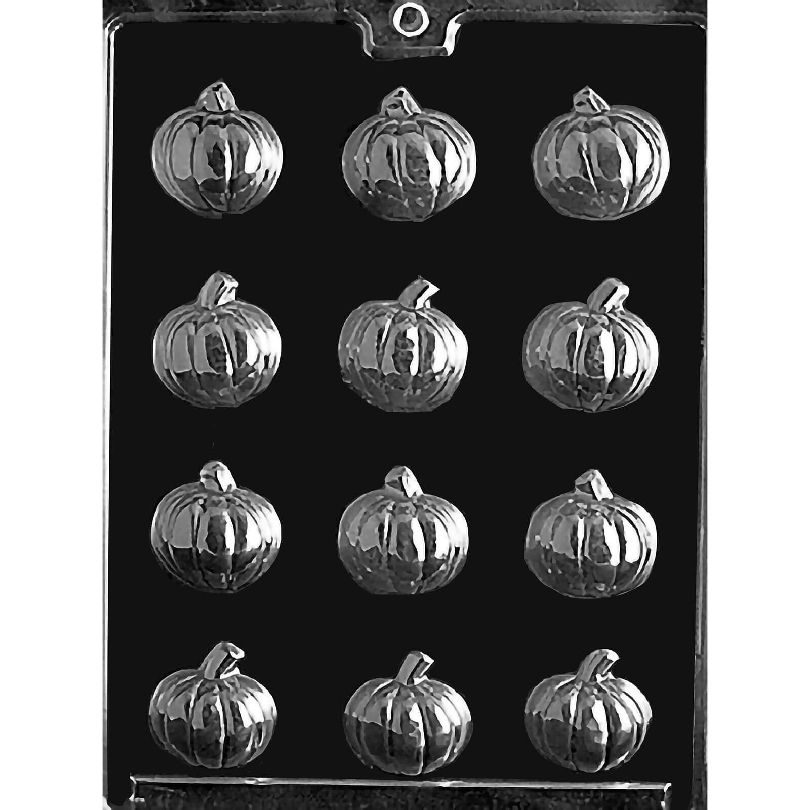 MOLD - PUMPKIN 1 1/2" X 1 1/2" X 1/2" (12)