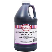 GEL LIQUID FOOD COLOR - BRIGHT RED 2 LT / 1/2 GAL