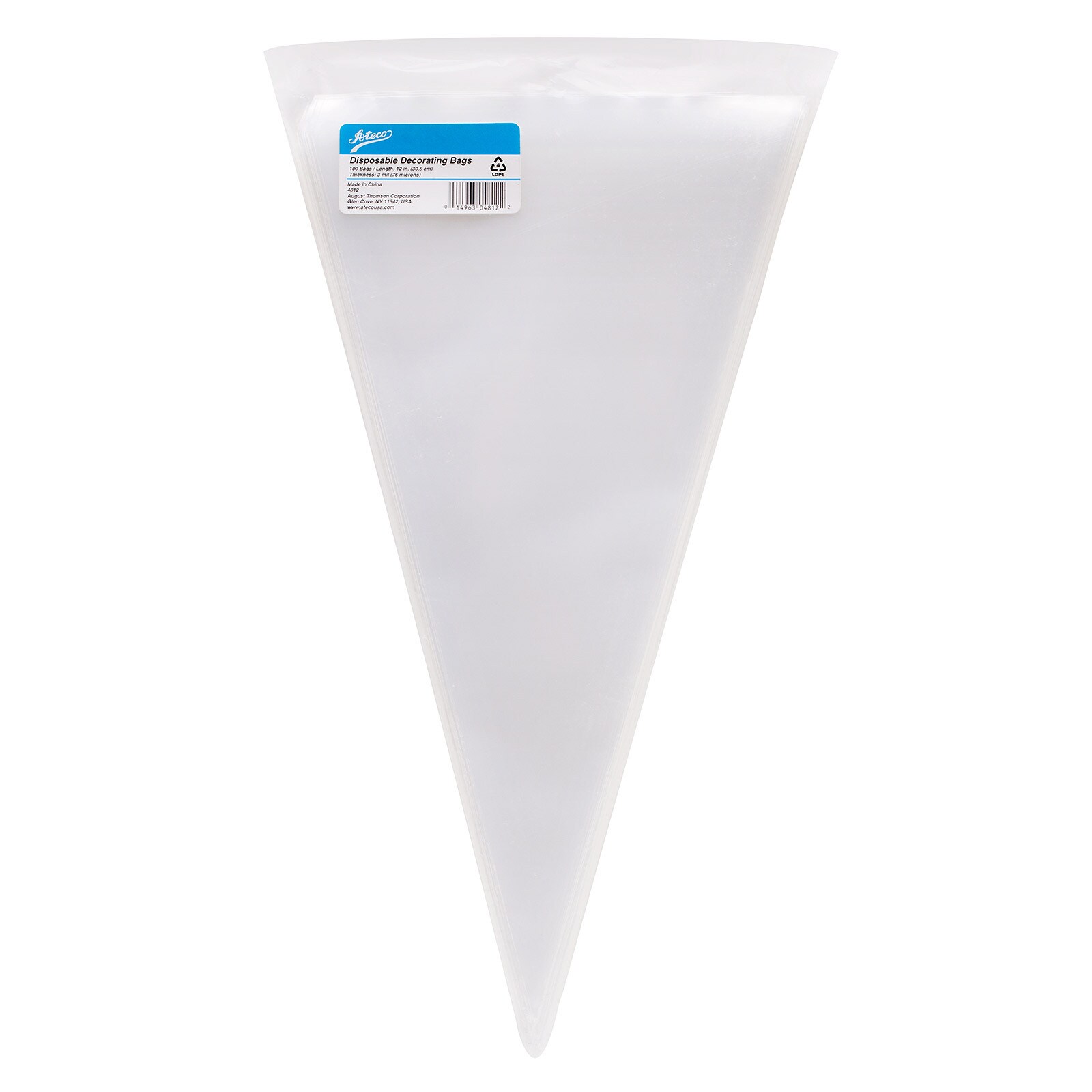 ATECO SOFT DISPOSABLE PIPING BAGS 12" - 100 PCS
