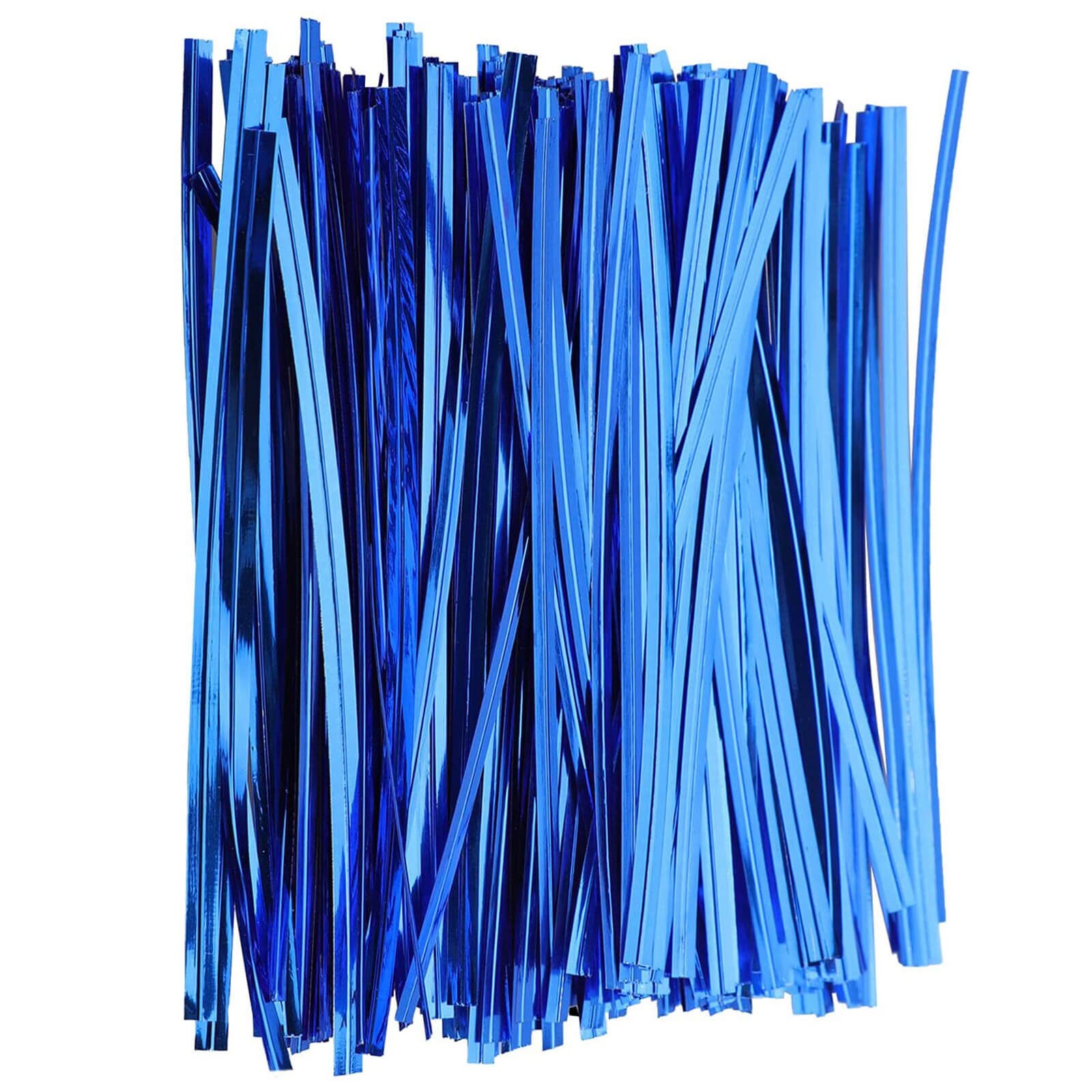ROYAL BLUE METALLIC FOIL TWIST TIES