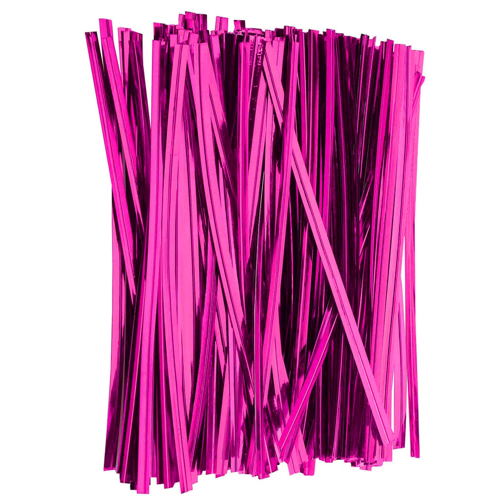MAGENTA PURPLE METALLIC FOIL TWIST TIES