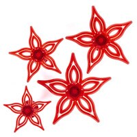 5 POINT OPEN FLOWER - SET OF 4