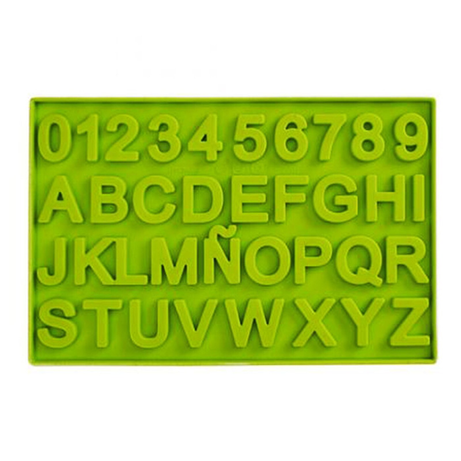 SILICONE MOLD - UPPER CASE ALPHABETS & NUMBERS 1" / 2.5 CM