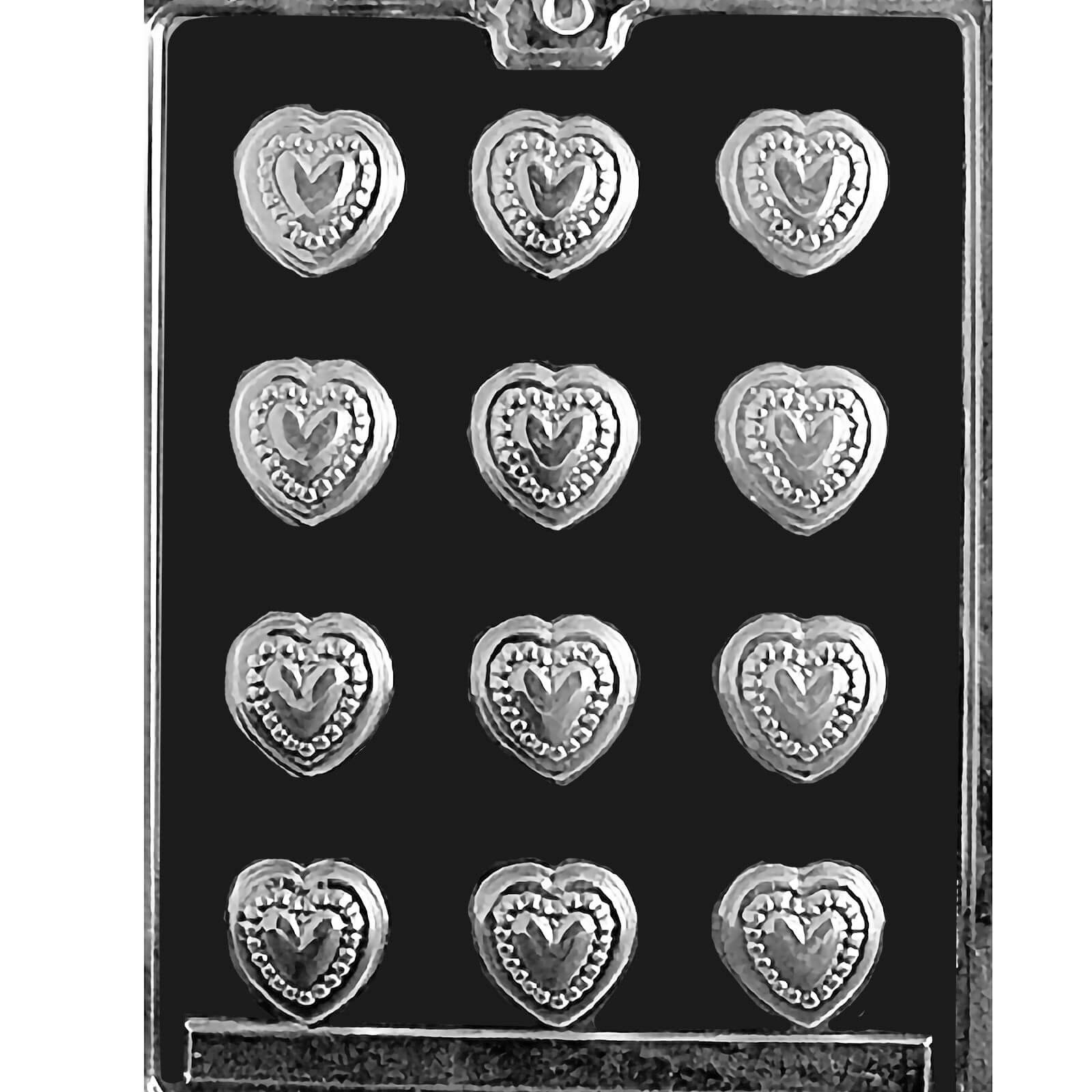 MOLD - BEADED HEARTS PIECES (12)